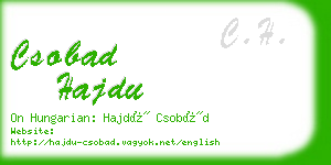 csobad hajdu business card